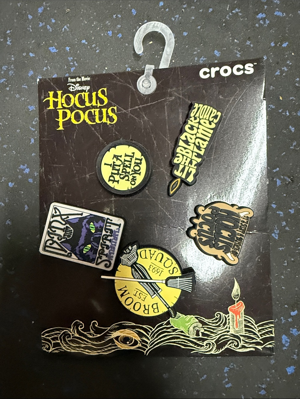 CROCS Hocus Pocus Jibbitz Charms - Yellow, Black, Purple